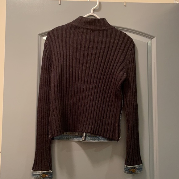 52 Weekends Jean Black Sweater Jacket Large NWOT - Picture 4 of 4